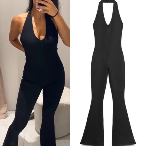 ARMONY - Tuta svasata alla moda con scollo all'americana