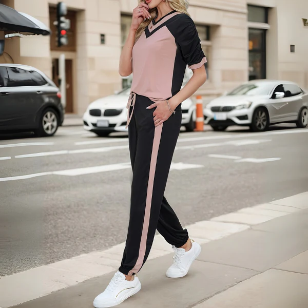 pink1 Set 2 pezzi da donna (Rosa e Nero)